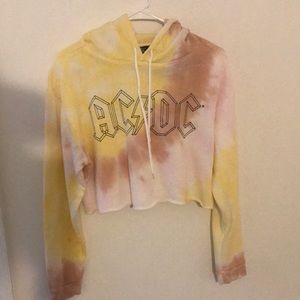 AC/DC cropped hoodie
